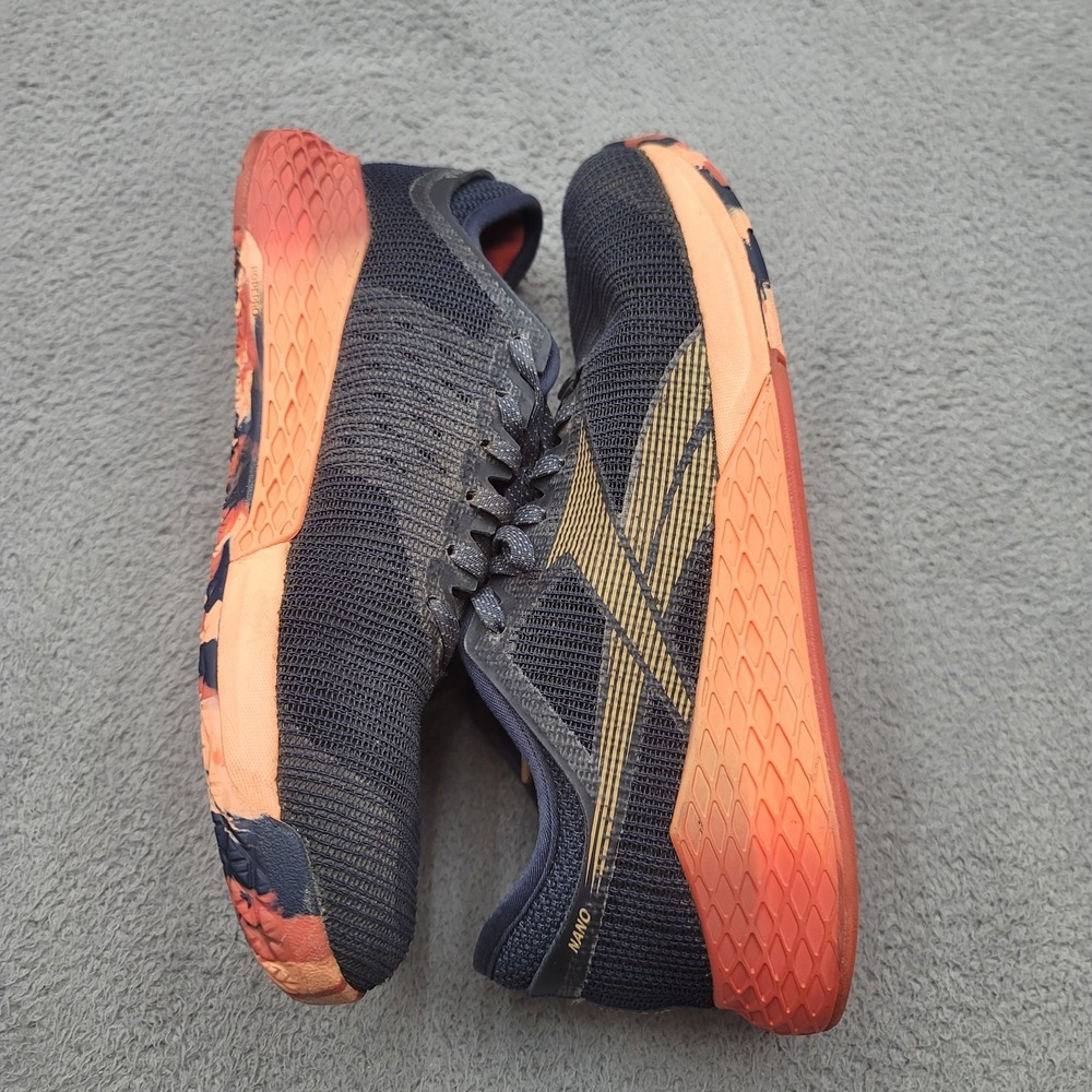 Reebok Sneakers Mens Size 8 Blue Orange Nano 9 Crossfit Workout EG0600